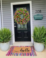 💐🎉Farmhouse Colorful Cottage Wreath