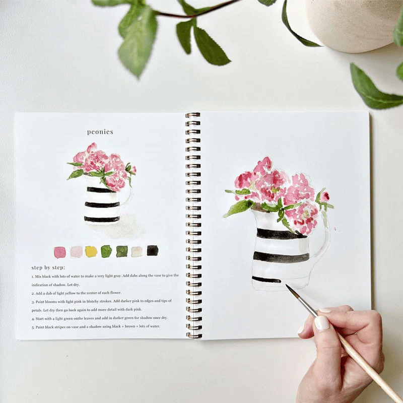 🔥SPRING MEGA SALE🖼️Beginner-Friendly💕 Watercolor Workbook