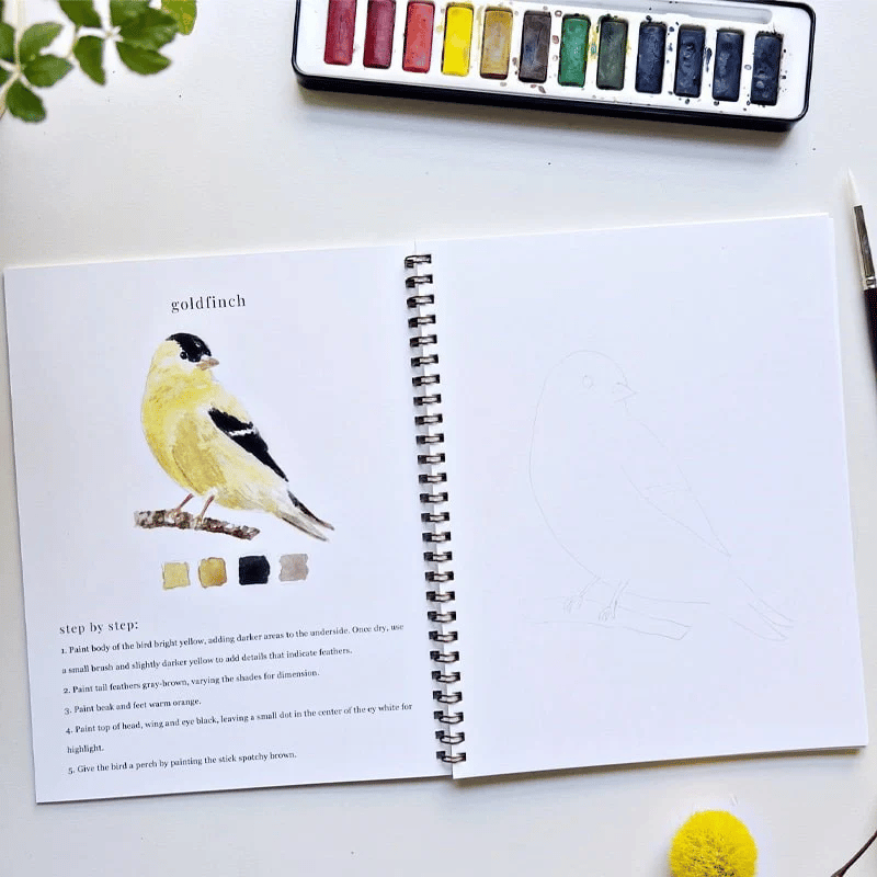 🔥SPRING MEGA SALE🖼️Beginner-Friendly💕 Watercolor Workbook