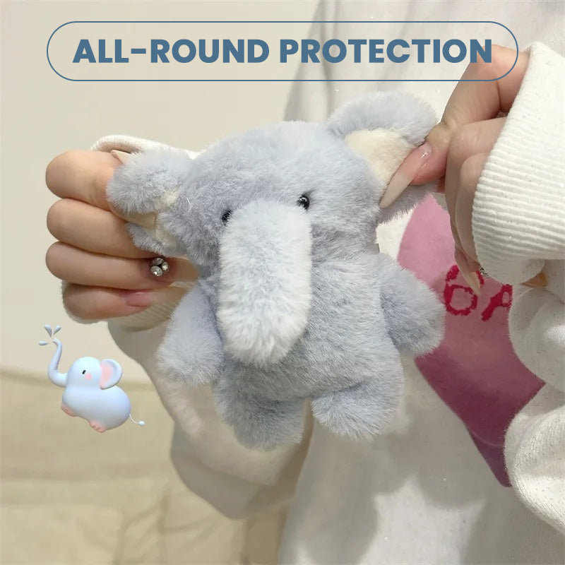 🔥2025 New Arrival🔥Cute Plush Elephant Earphone Protective Case