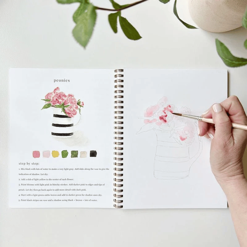 🔥SPRING MEGA SALE🖼️Beginner-Friendly💕 Watercolor Workbook