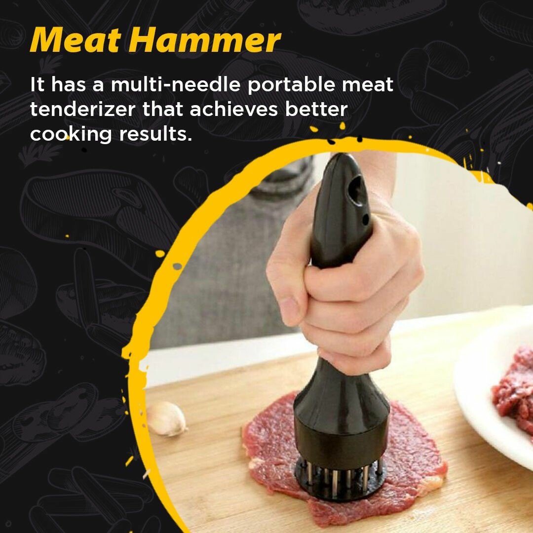 ❄️Winter Discount Frenzy Promotion-49% OFF-🥩Stainless Steel Meat Tenderizer Needle 21 Pin Steak BBQ Kitchen Cooking Tool