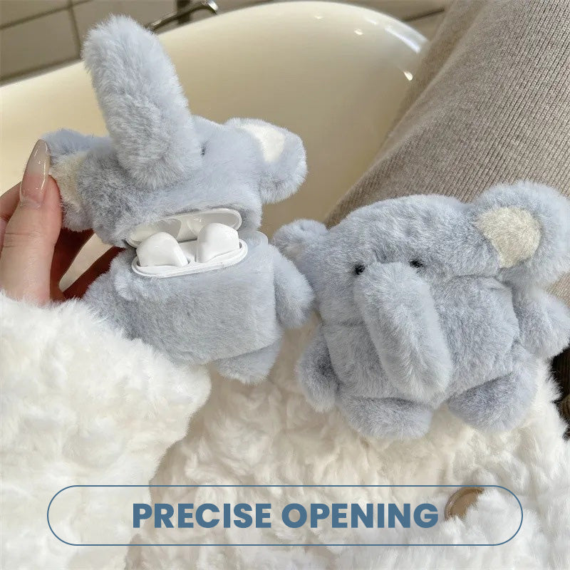 🔥2025 New Arrival🔥Cute Plush Elephant Earphone Protective Case