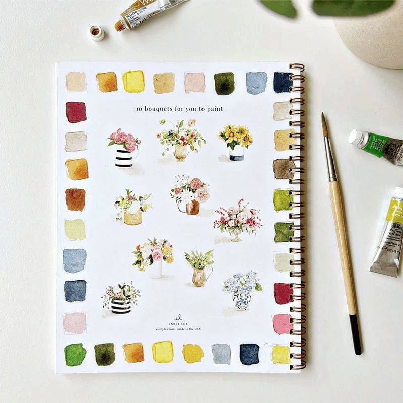 🔥SPRING MEGA SALE🖼️Beginner-Friendly💕 Watercolor Workbook