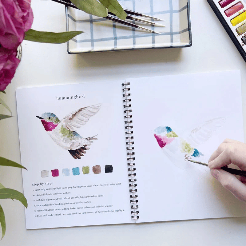 🔥SPRING MEGA SALE🖼️Beginner-Friendly💕 Watercolor Workbook