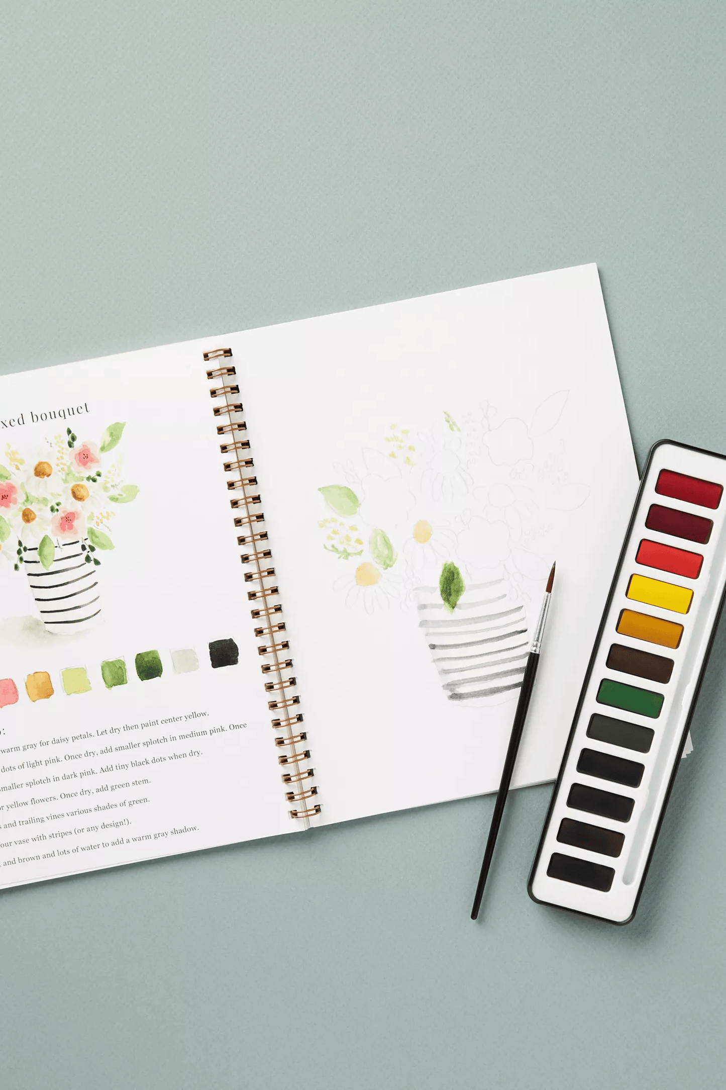 🔥SPRING MEGA SALE🖼️Beginner-Friendly💕 Watercolor Workbook