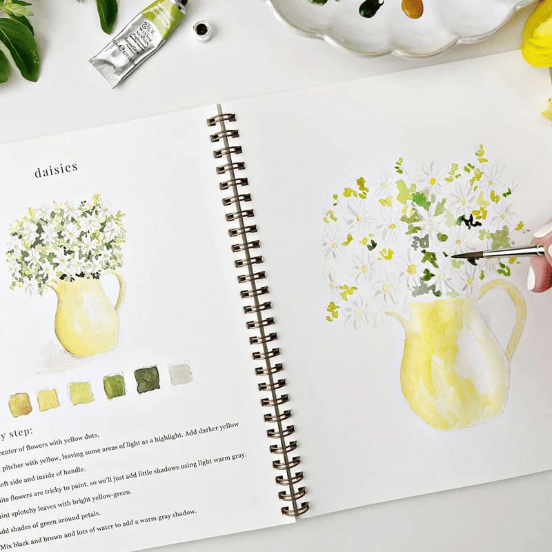 🔥SPRING MEGA SALE🖼️Beginner-Friendly💕 Watercolor Workbook