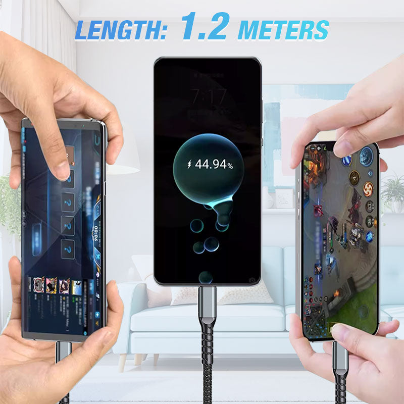 💥LAST DAY SALE 49% OFF🔥⚡Transparent Luminous 3-in-1 Super Fast Charging Cable