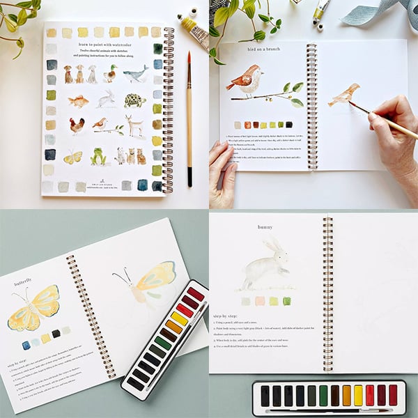 🔥SPRING MEGA SALE🖼️Beginner-Friendly💕 Watercolor Workbook