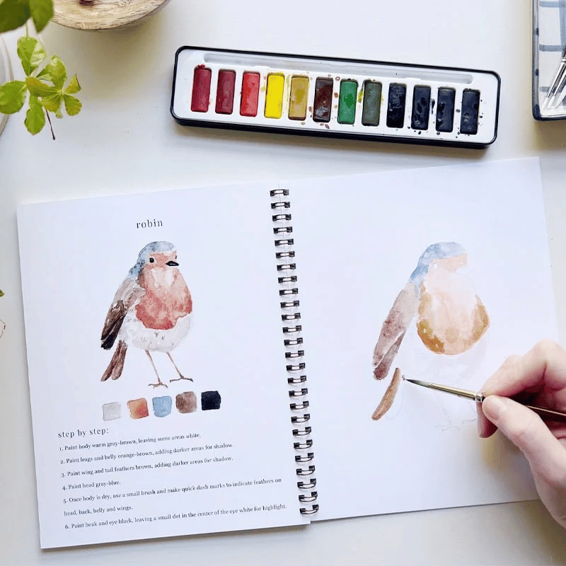 🔥SPRING MEGA SALE🖼️Beginner-Friendly💕 Watercolor Workbook