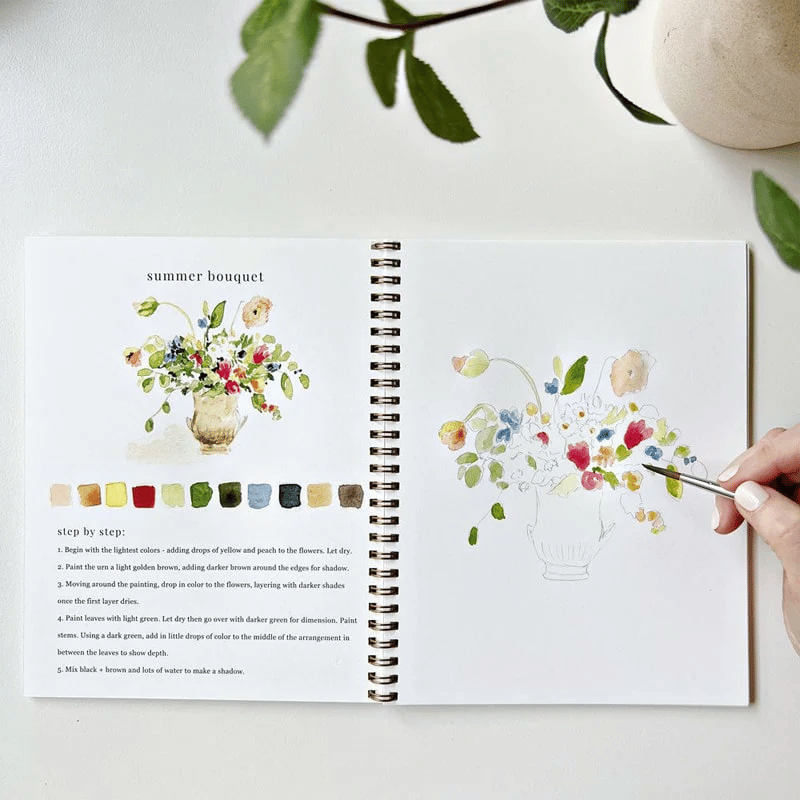 🔥SPRING MEGA SALE🖼️Beginner-Friendly💕 Watercolor Workbook