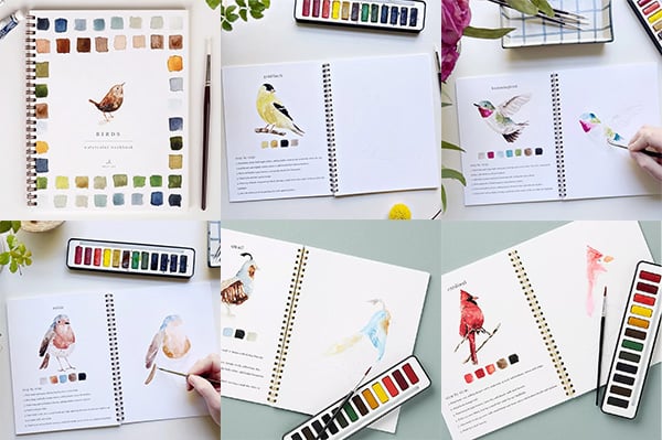 🔥SPRING MEGA SALE🖼️Beginner-Friendly💕 Watercolor Workbook