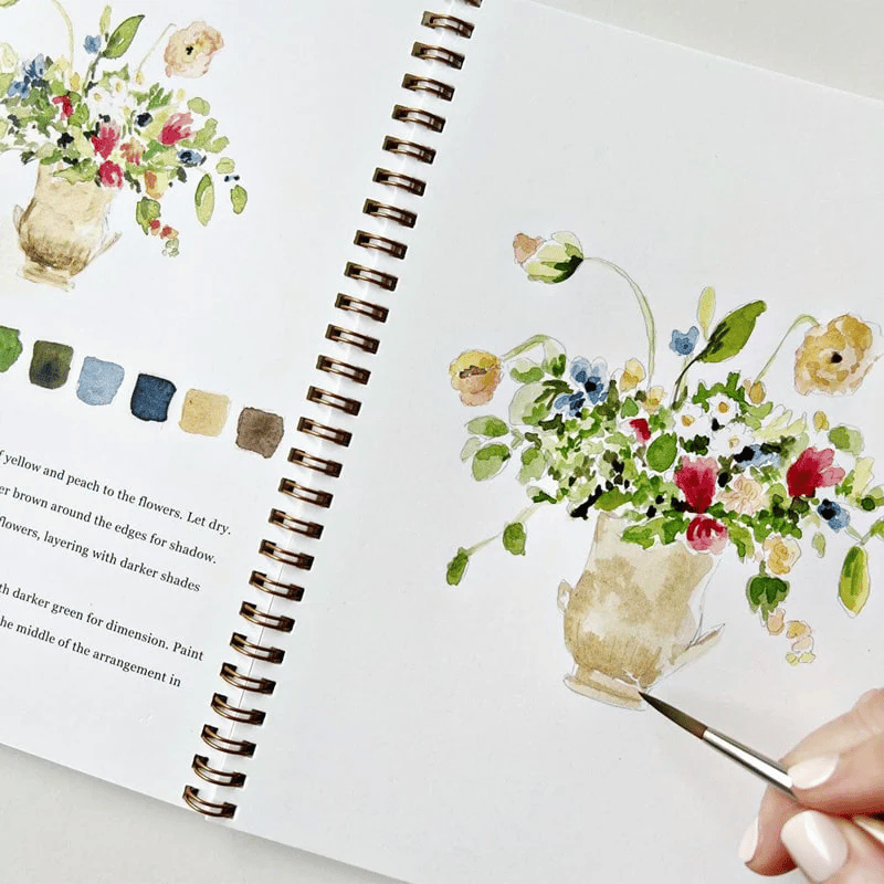 🔥SPRING MEGA SALE🖼️Beginner-Friendly💕 Watercolor Workbook