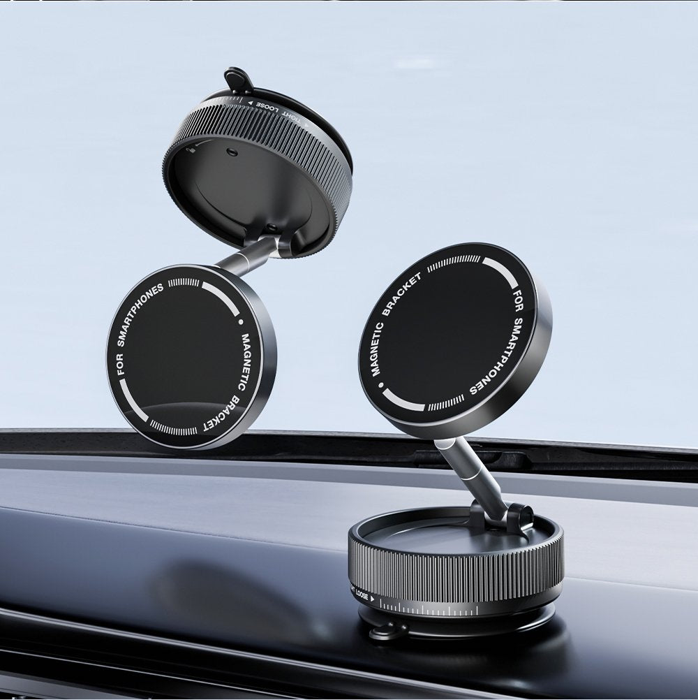 🚗📱Magnetic Phone Mount, Suction Car Phone Holder, Vacuum Phone Mount with One-Step Lock, Compact & Stable Design for Car Accessories