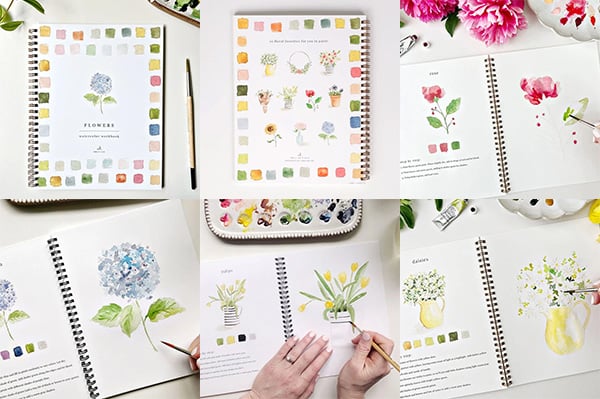 🔥SPRING MEGA SALE🖼️Beginner-Friendly💕 Watercolor Workbook